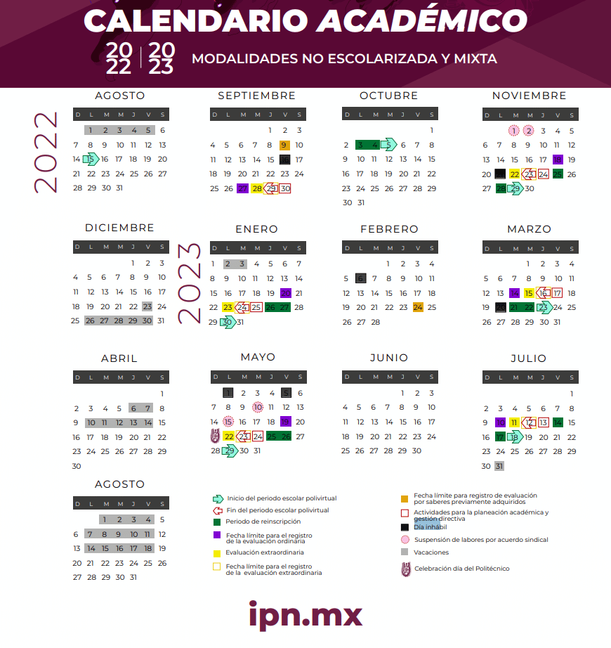 Calendario IPN 2023: Consulta y Descarga. (3)
